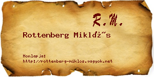 Rottenberg Miklós névjegykártya